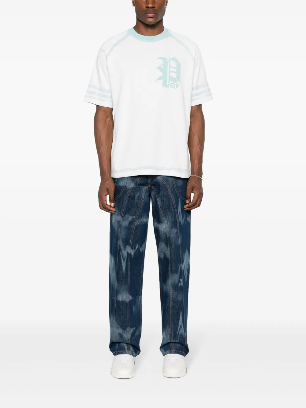 PDF Katoenen T-shirt met print - Wit