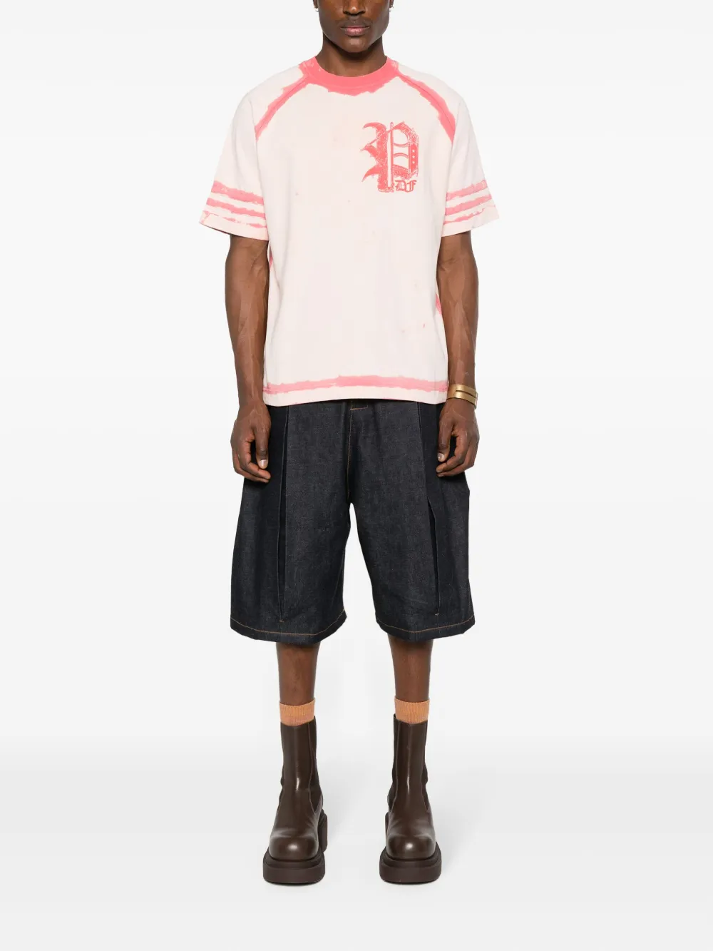 PDF Katoenen T-shirt met print - Rood