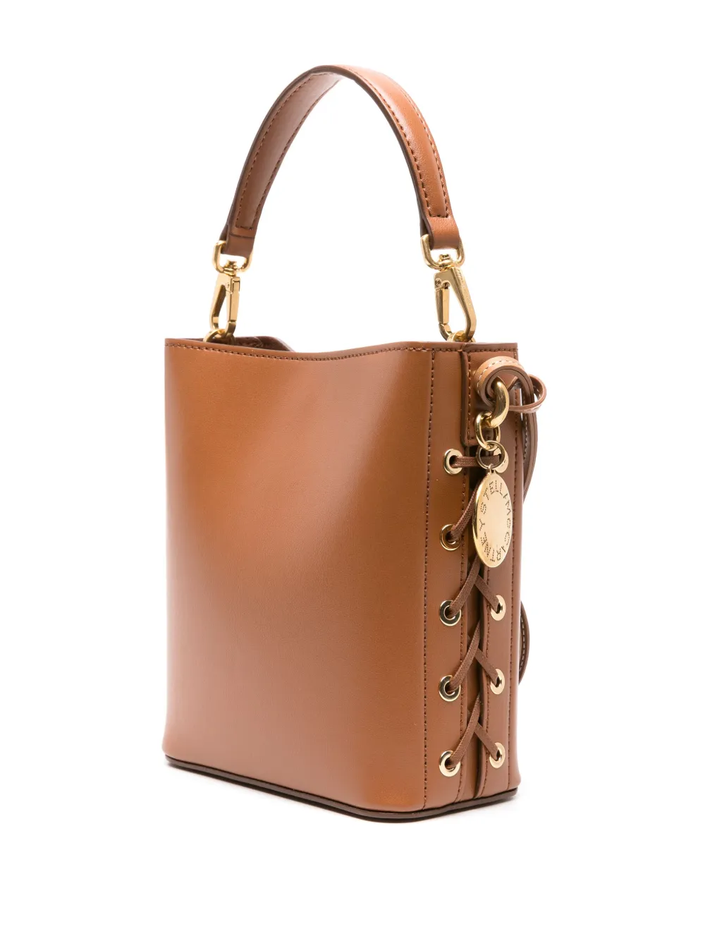 Stella McCartney Leren bucket-tas Bruin