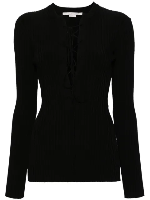 Stella McCartney lace-up ribbed jumper