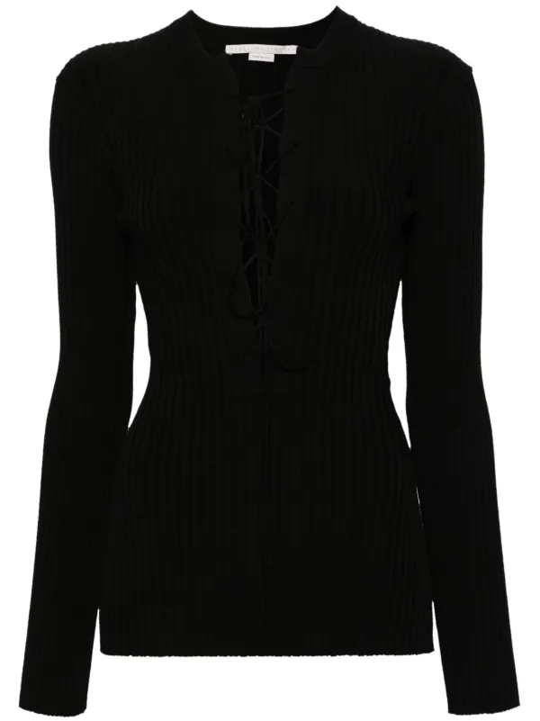 Stella McCartney レースアップ プルオーバー | ブラック | FARFETCH JP