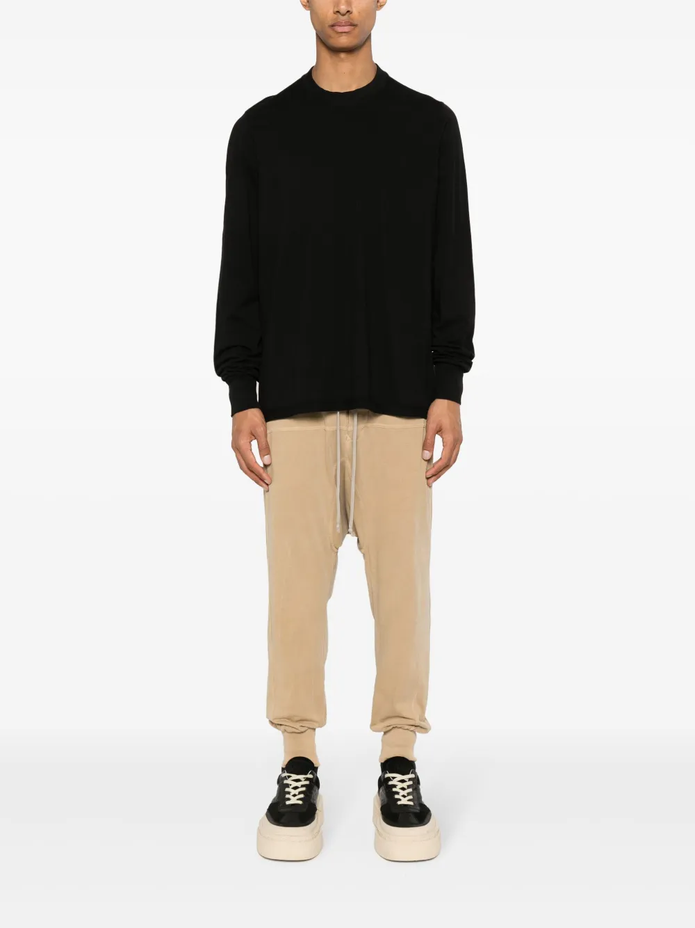 Rick Owens DRKSHDW Katoenen trainingsbroek met print - Beige