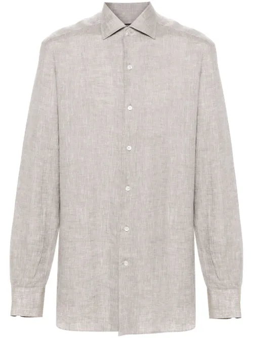 Chemise en chambray de lin - Zegna - Modalova