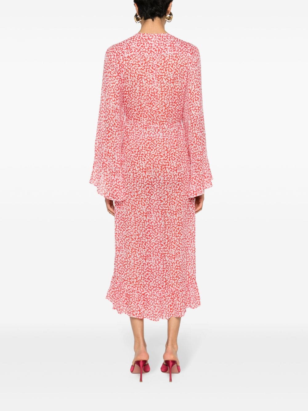 Evarae Arna maxi-jurk met bloemenprint Rood