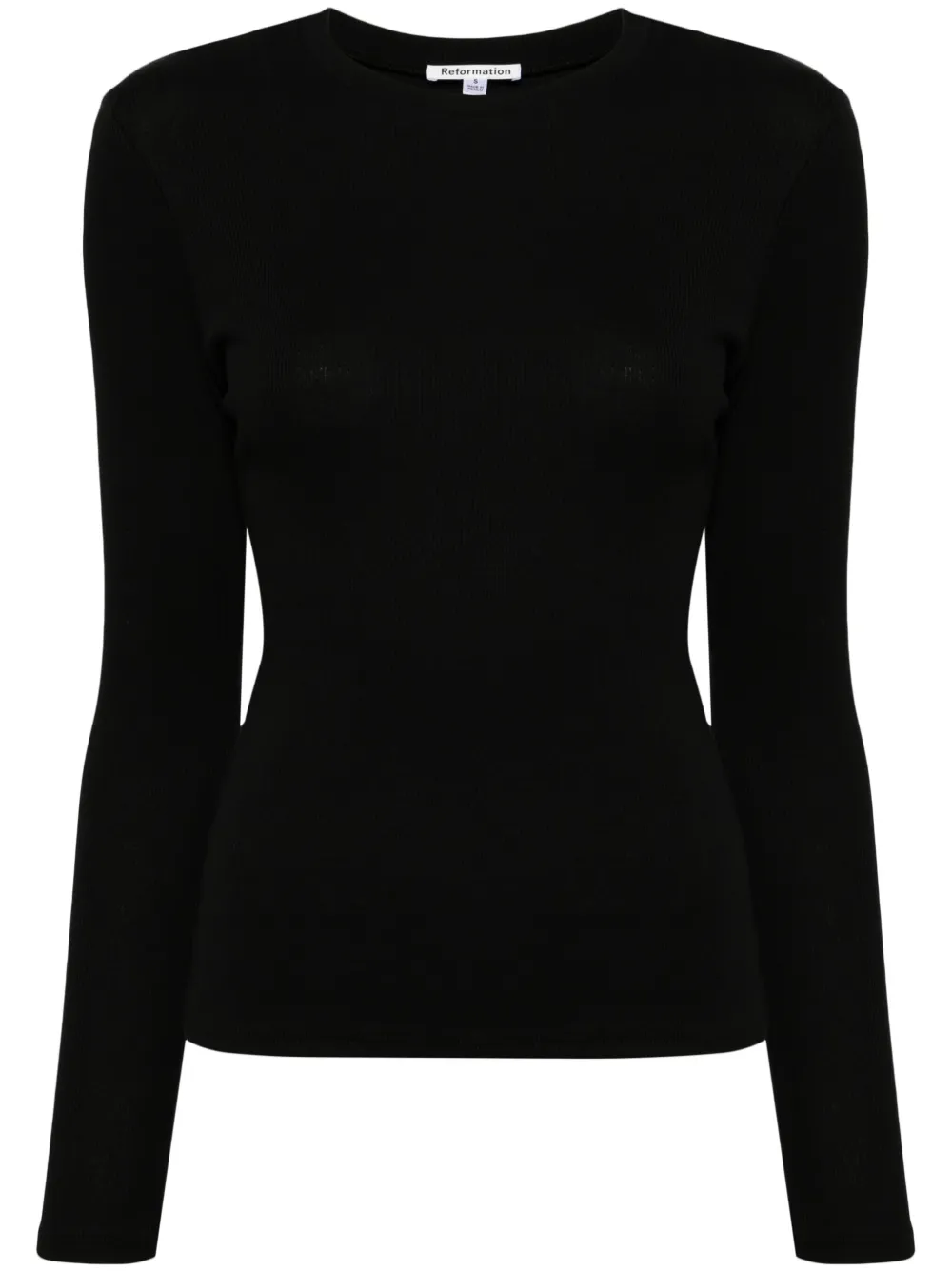 reformation t-shirt davy en coton biologique - noir