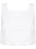 Reformation Saige linen crop top - White