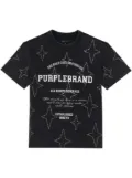 Purple Brand Stacked Crystal Stars Tee 'Black' ""Black""