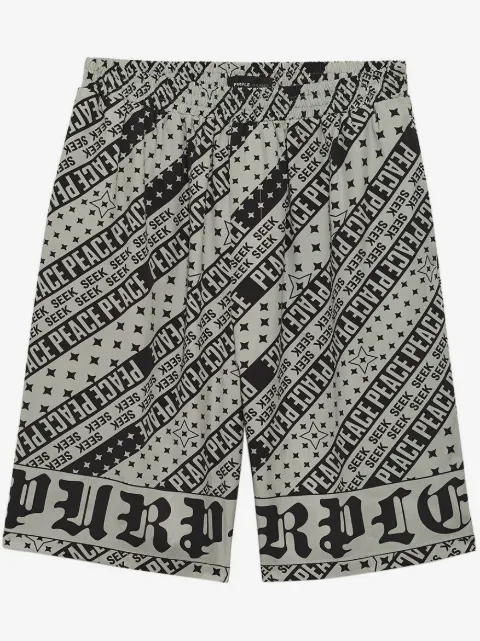 Purple Brand bermudas Flag Bandana