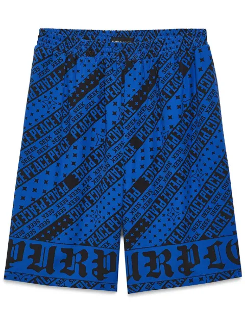 Purple Brand bandana-print lyocell track shorts