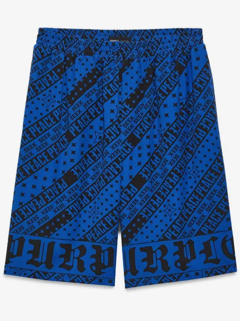 Purple Brand bandana-print lyocell track shorts