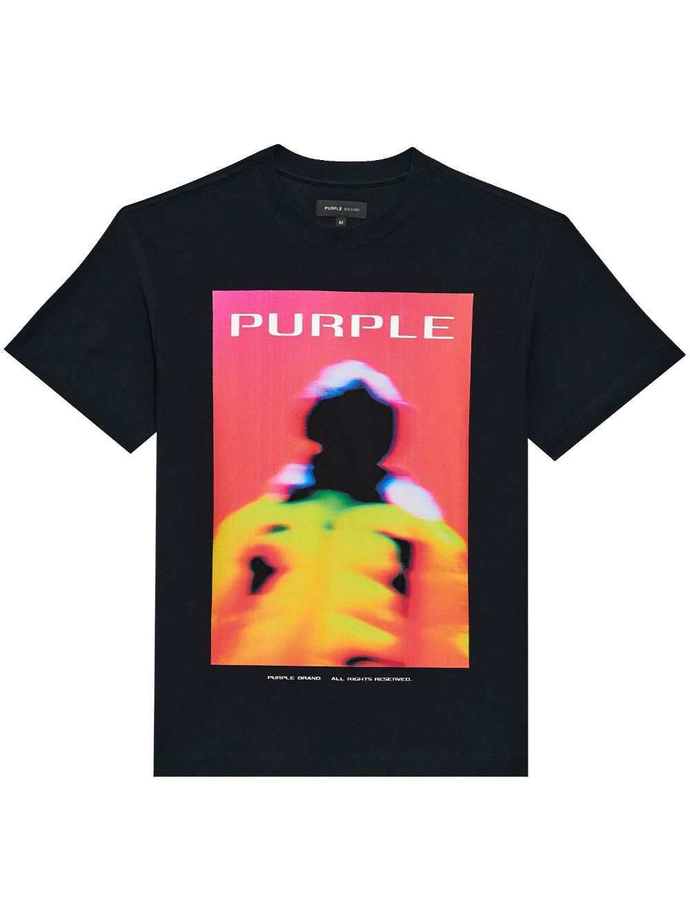 Purple Brand Photograph-print Cotton T-shirt In Black