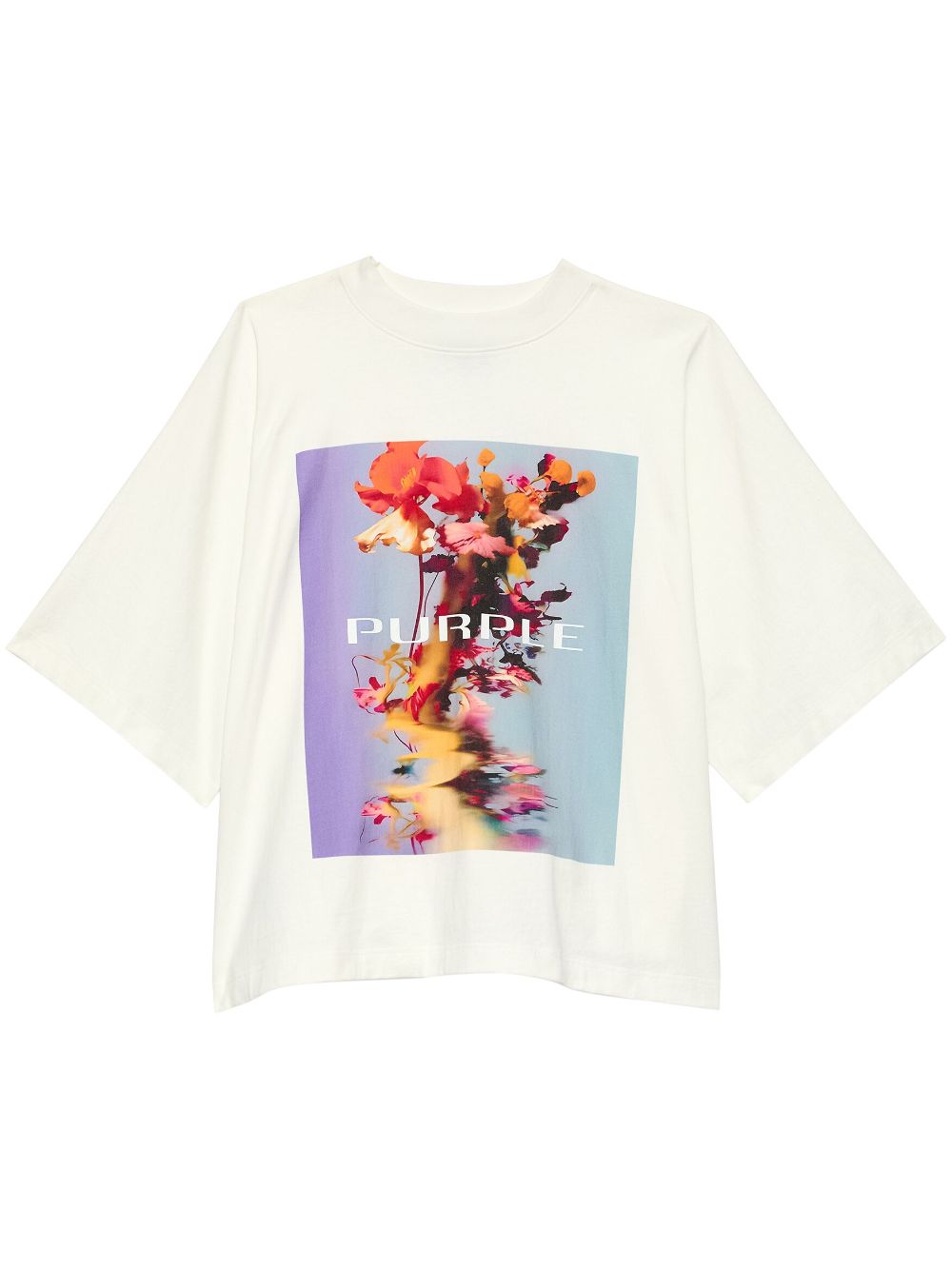 Smudge-print cotton T-shirt