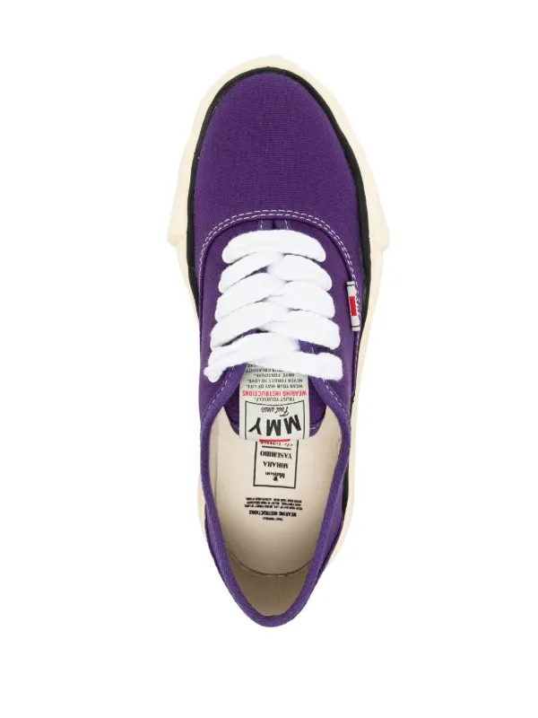 Maison MIHARA YASUHIRO Baker cotton-canvas Sneakers | Purple Maison MIHARA YASUHIRO Baker cotton-canvas Sneakers | Purple