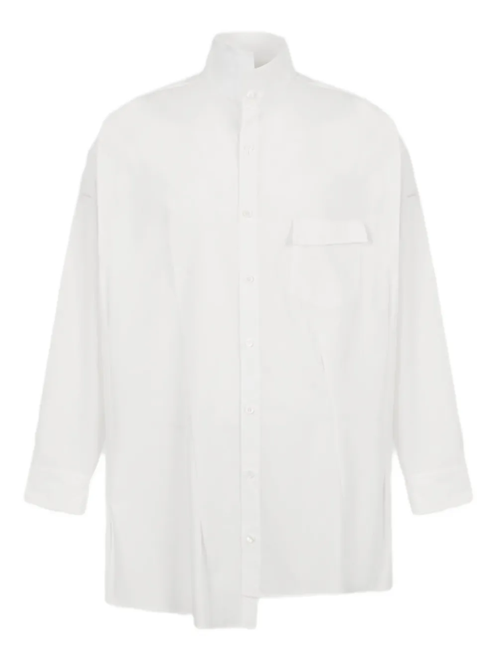 sulvam chest-pocket asymmetrical shirt | White | Image 1