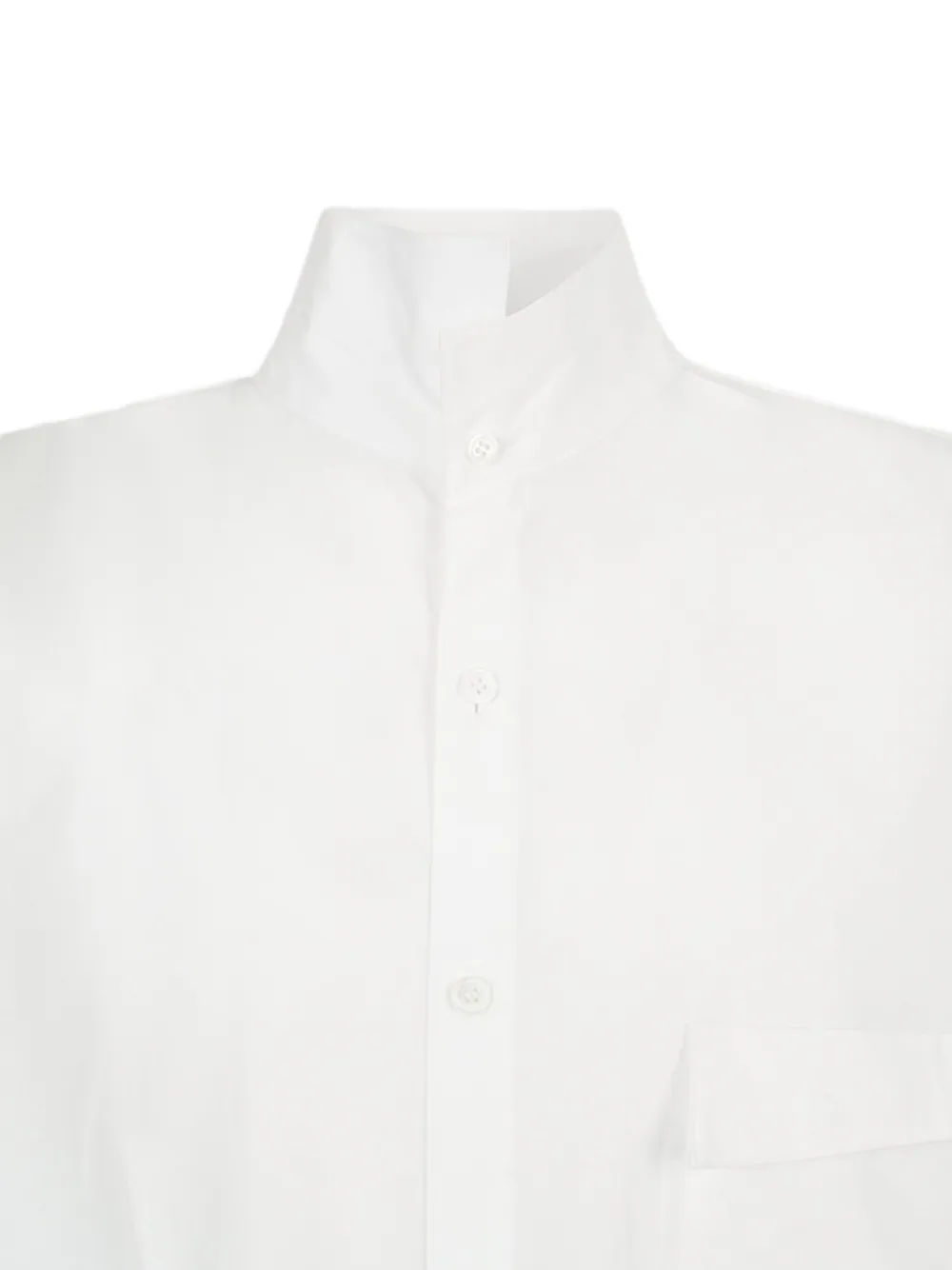 Sulvam Chest-pocket Asymmetrical Shirt In White