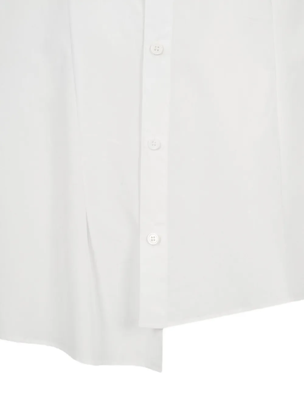 Sulvam Chest-pocket Asymmetrical Shirt In White
