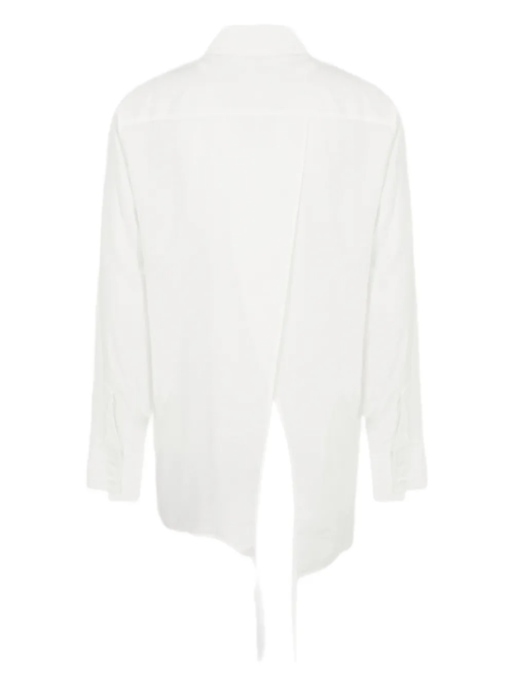 Sulvam Asymmetrisch overhemd met lange mouwen - Wit
