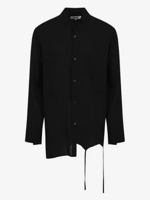 sulvam asymmetrical drawstring shirt
