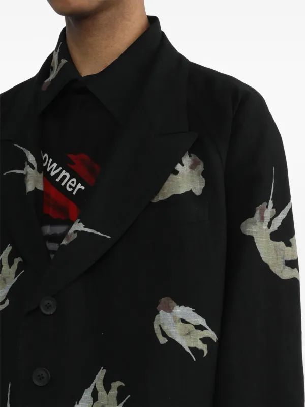 Yohji Yamamoto シングルジャケット | ブラック | FARFETCH JP
