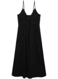 HERSKIND Miranda tie-detail cotton midi dress - Black