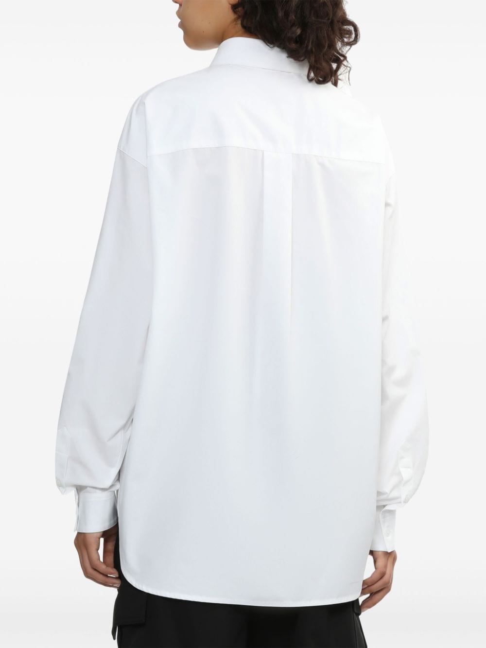 Shop We11 Done Logo-print Poplin Shirt In White