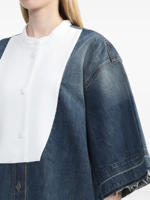 Stella McCartney Cotton short-sleeve Tunic Dress | Blue | FARFETCH