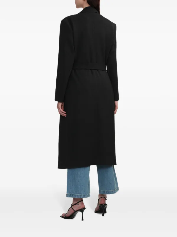 Low Classic Belted single-breasted Coat | Black | FARFETCH NZ