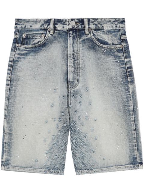 We11done Bestickte Jeans-Shorts