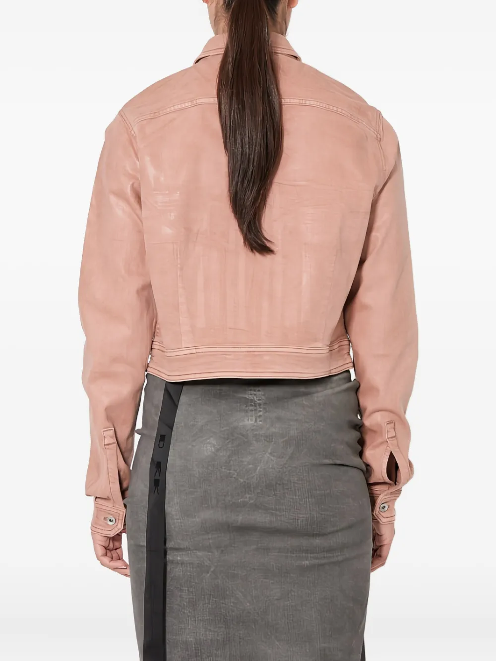 Rick Owens Drkshdw Cut Out-detail Jacket In Pink