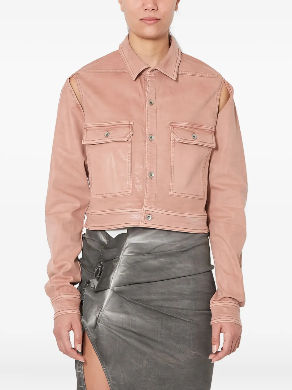 Rick Owens DRKSHDW cut out-detail jacket | Cropped Jackets | Image 2