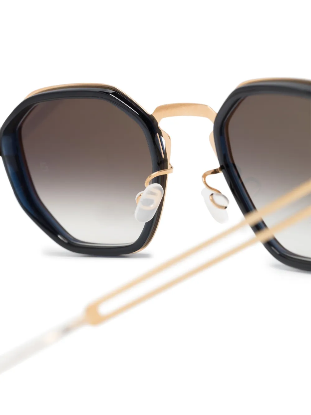 Shop Mykita Gia Geometric-frame Sunglasses In Schwarz