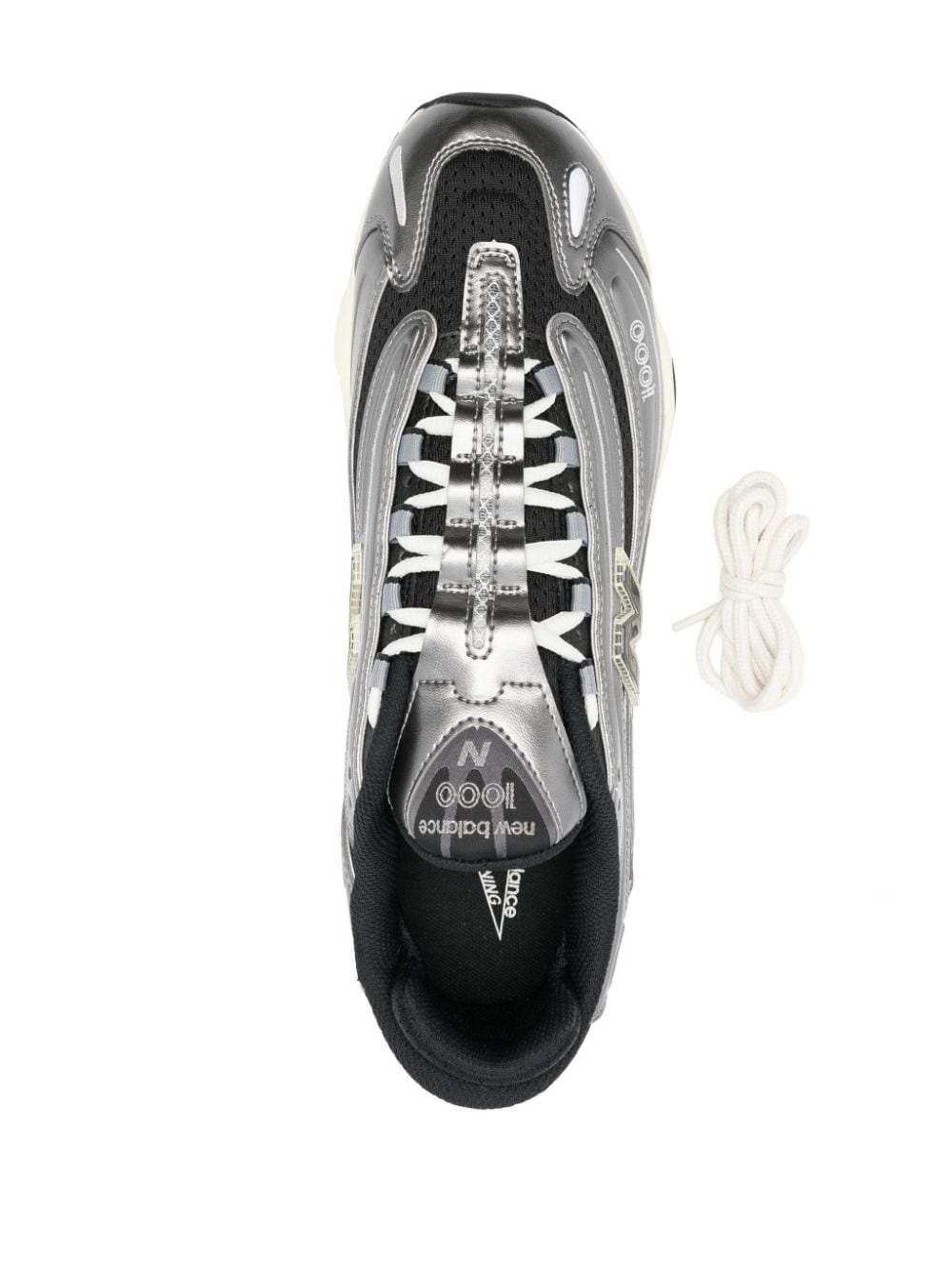 Shop New Balance 1000 Metallic Sneakers In Silver