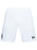 Y-3 x Real Madrid logo-appliqué shorts - White