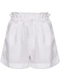 Posse Ducky paperbag-waist linen shorts - White