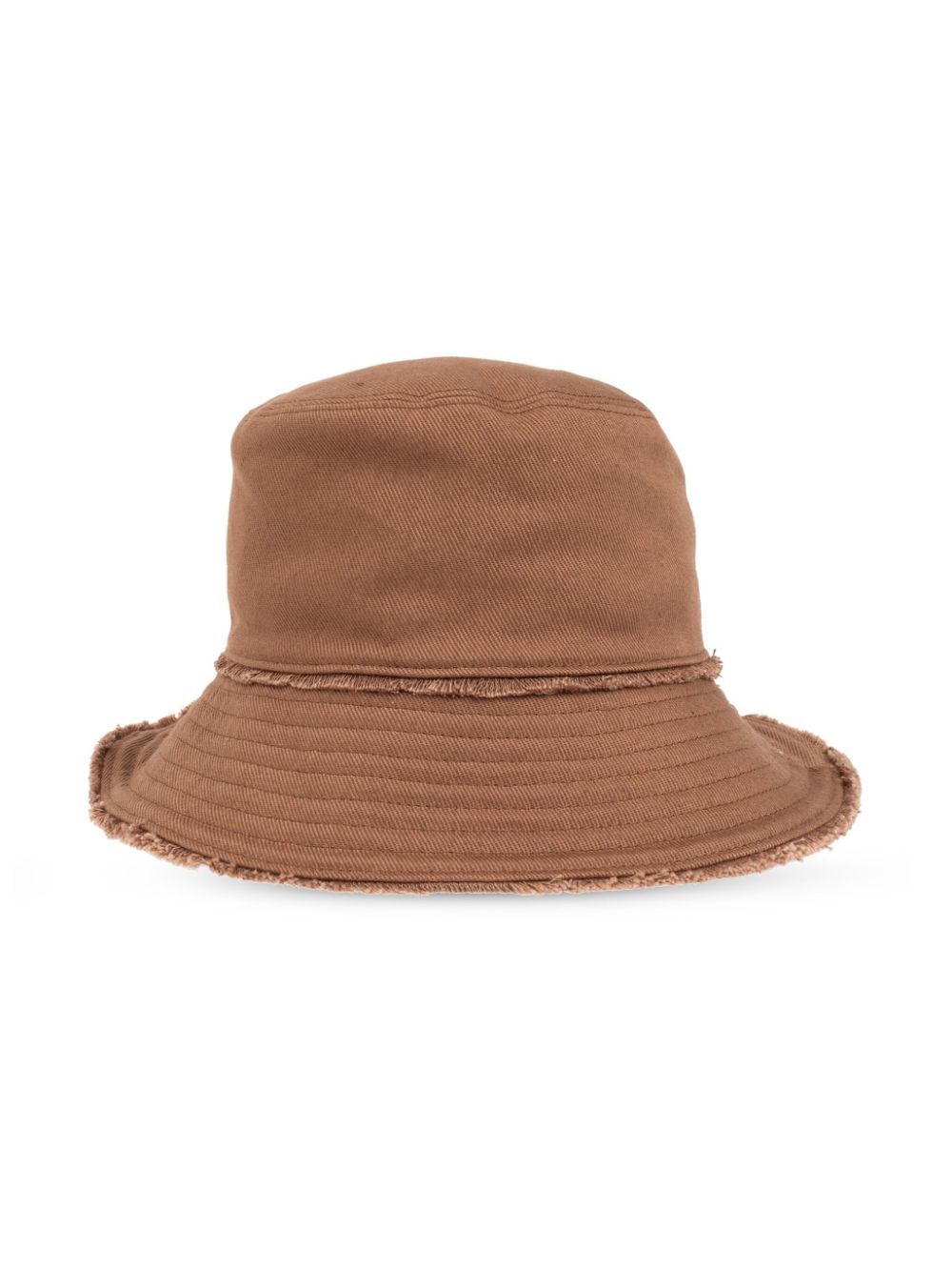 Shop Fendi Logo-appliqué Bucket Hat In Brown