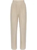 Posse high-rise linen trousers - Neutrals