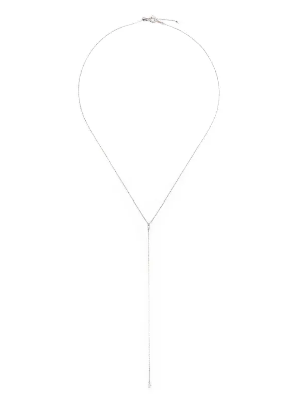 Persée Danaé Two-diamond Tie Necklace in Silver