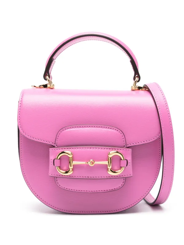 ハンドバッグ GUCCI PINK LEATHER MINI GUCCI HORSEBIT 1955 HANDBAG Pink Leather Mini Gucci Horsebit 1955 Handbag | italist