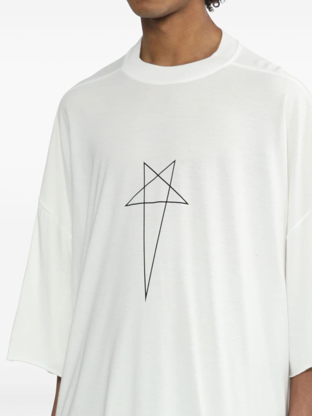 Shop Rick Owens Drkshdw Graphic-print Cotton T-shirt In White