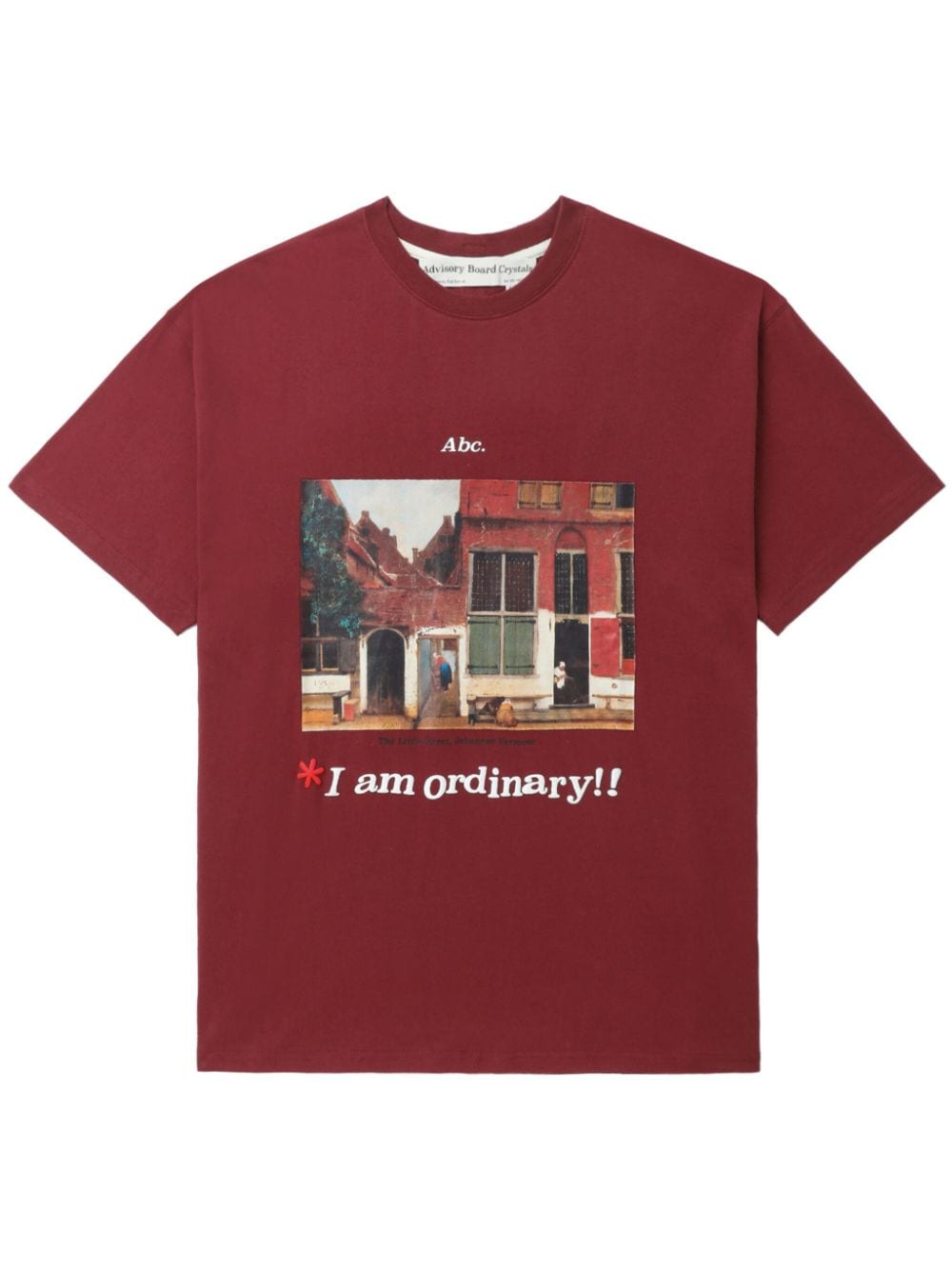 Advisory Board Crystals I Am Ordinary Cotton T-shirt In Red