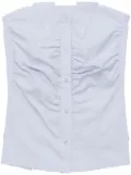 Low Classic button-up strapless top - Blue