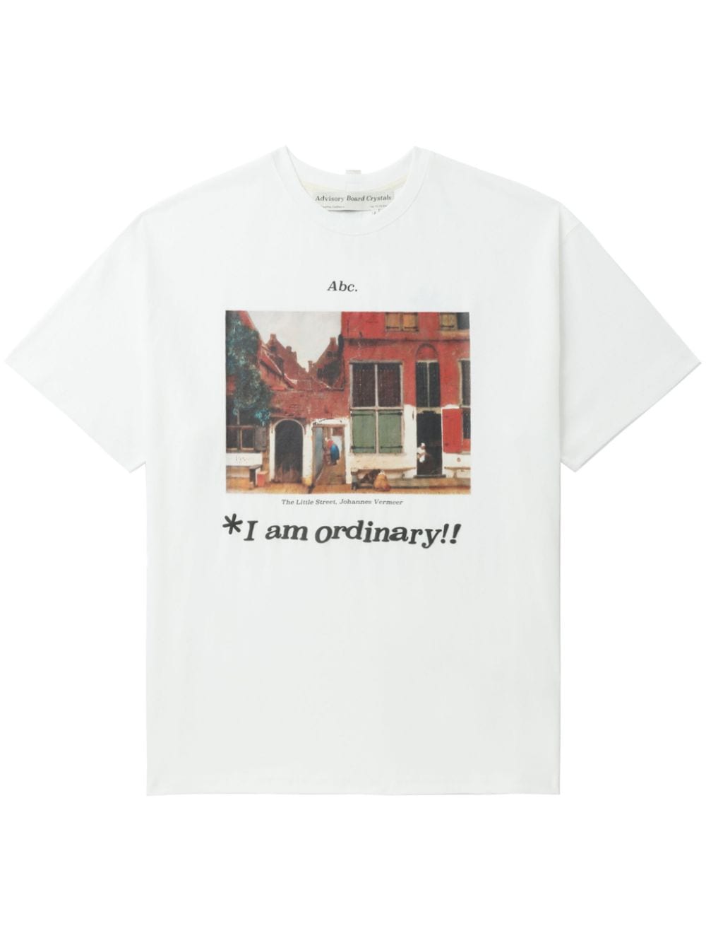 Advisory Board Crystals I Am Ordinary Cotton T-shirt In 白色
