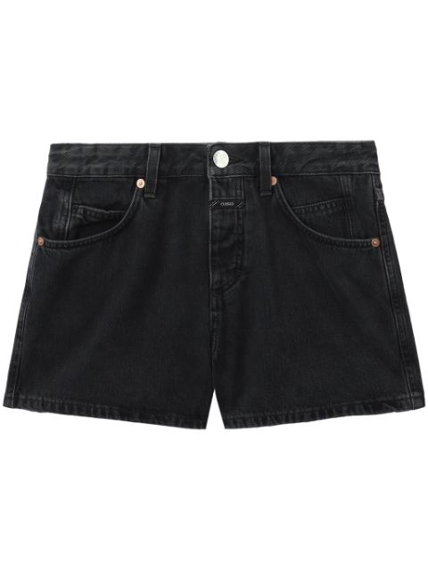 Closed mid-rise denim shorts