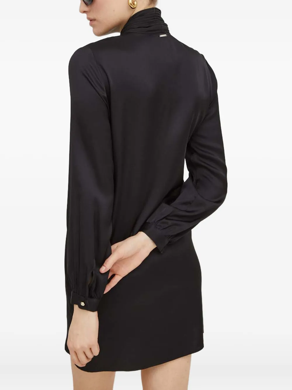 LIU JO Mini-jurk met plooien en strik Zwart