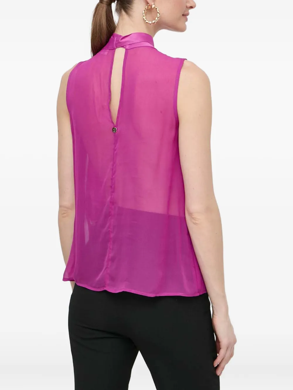 Liu •jo Round-neck Blouse In Pink
