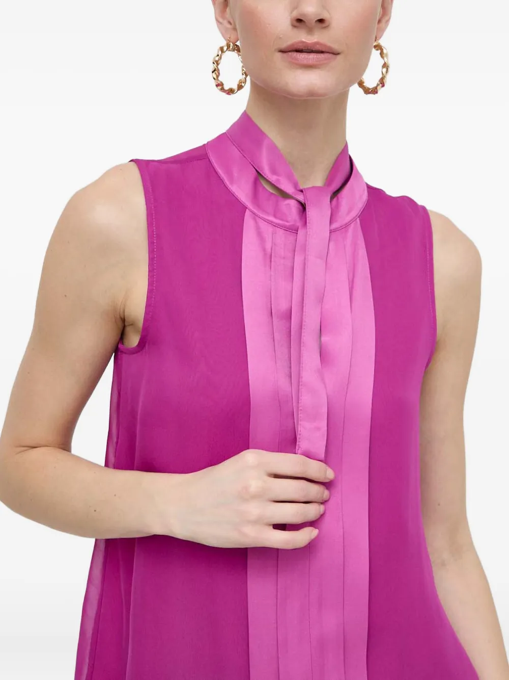 Liu •jo Round-neck Blouse In Pink