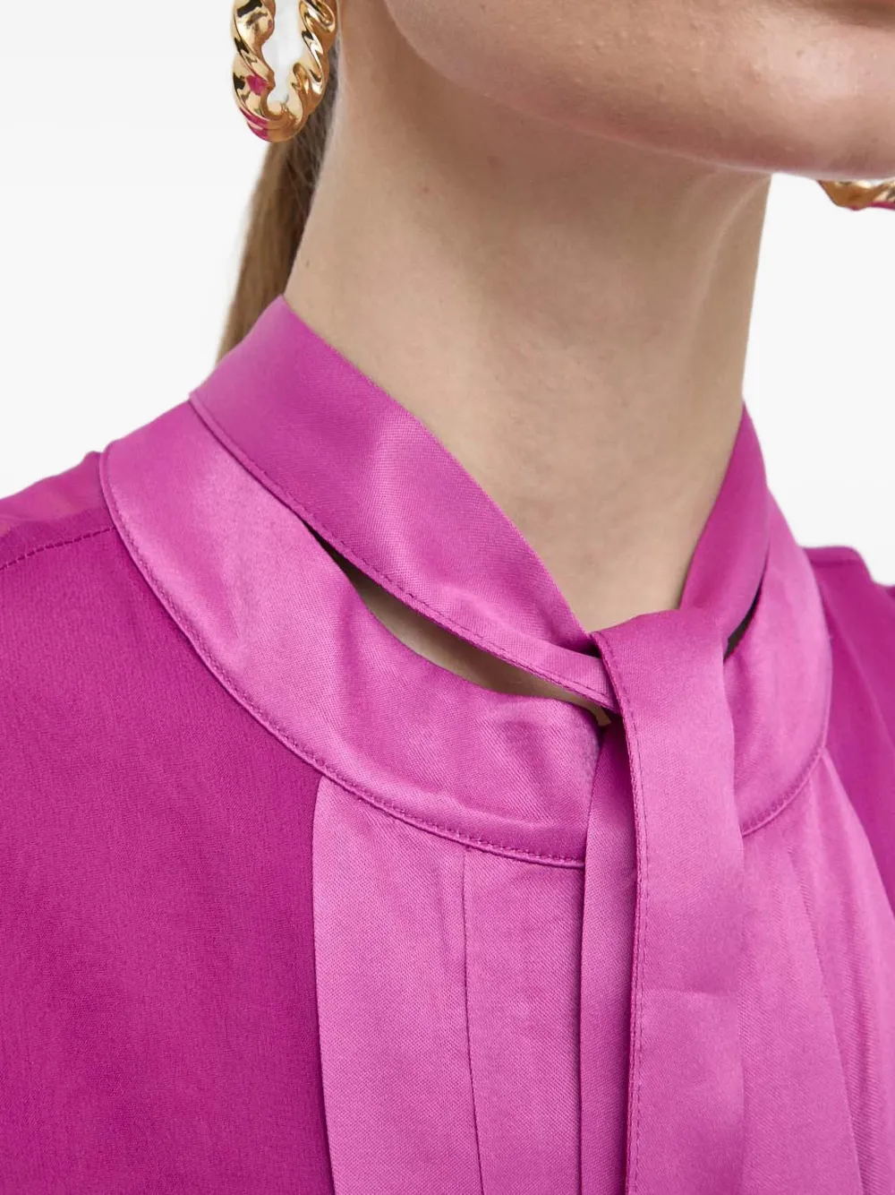 Liu •jo Round-neck Blouse In Pink