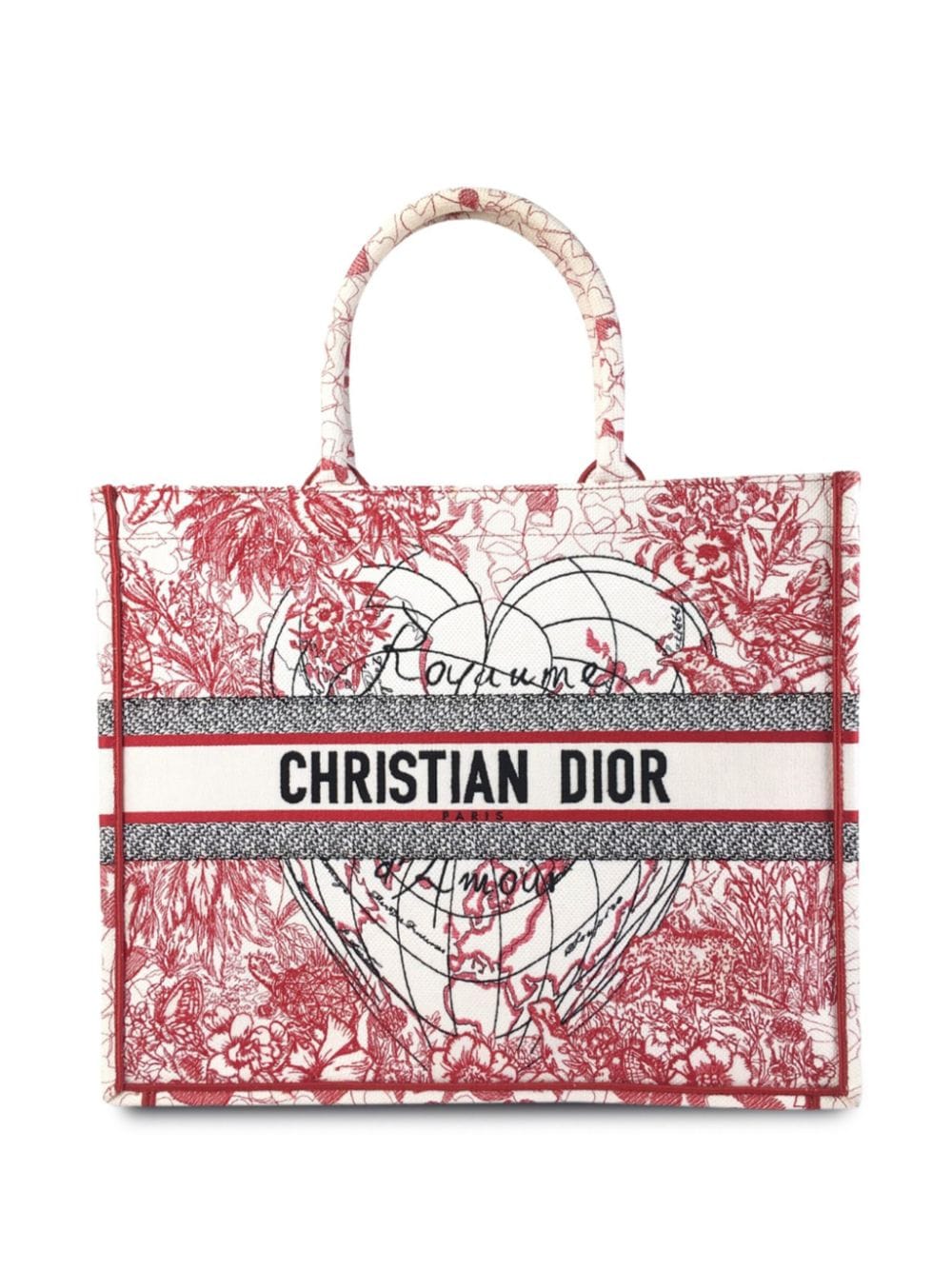 Christian Dior Pre-Owned 2021 Pre-Owned Dior Large D-Royaume d'Amour Embroidered Book tote bag