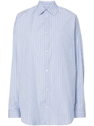 BALENCIAGAストライプシャツ36 正規品 BALENCIAGA | ストライプ柄シャツ ブルー レディース | YOOX
