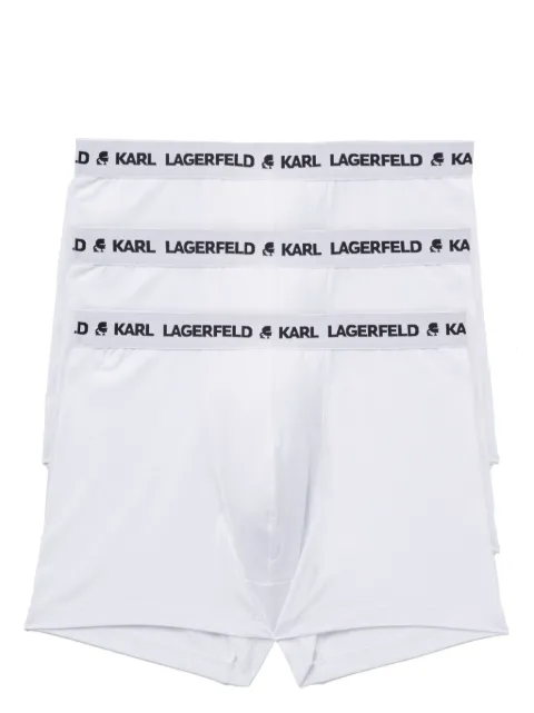 Karl Lagerfeld pack de tres bóxeres con logo en la pretina